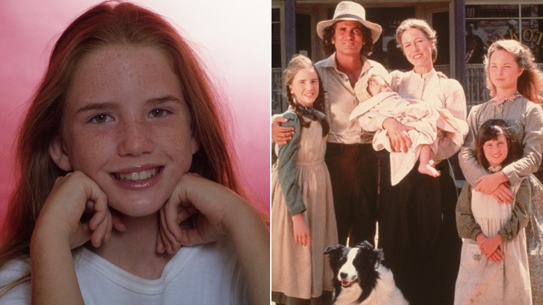 Melissa Gilbert as a child in the '70s and on set