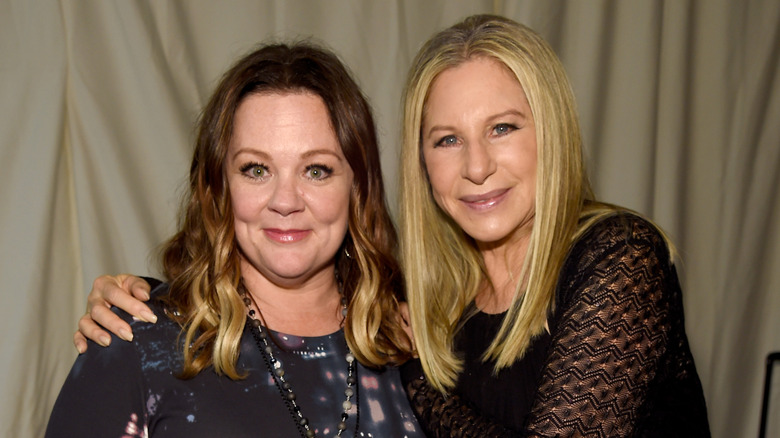 Melissa McCarthy and Barbra Streisand pose side by side for a photo