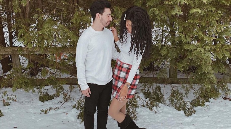 couple in the snow together