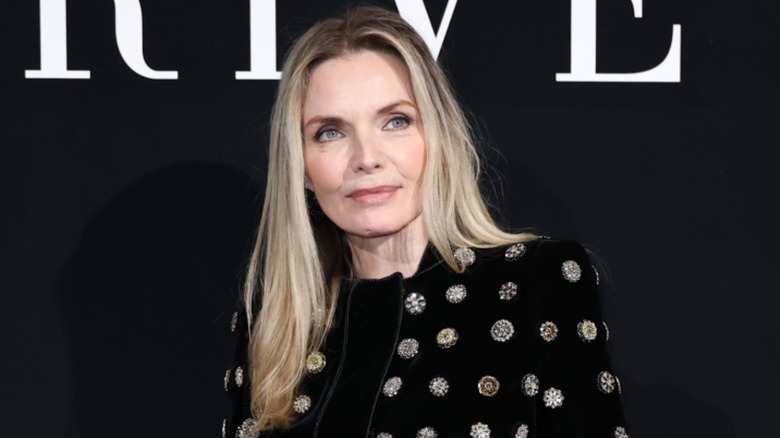 Michelle Pfeiffer at the Giorgio Armani Privé Haute Couture spring/summer show during Paris Fashion Week in January 2026