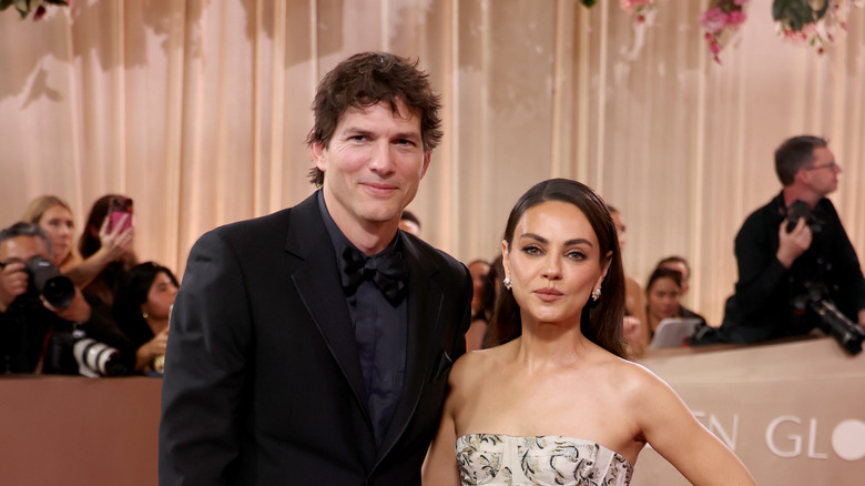 Ashton Kutcher and Mila Kunis at the Golden Globes