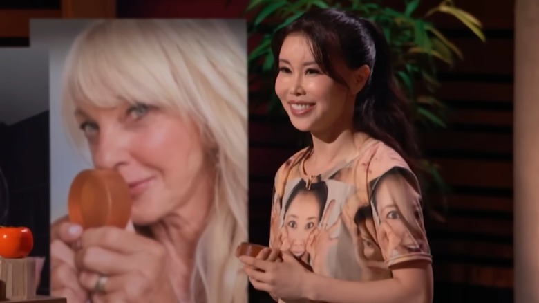 A screenshot of Koko Hayashi on Season 16, Episode 19 of "Shark Tank."