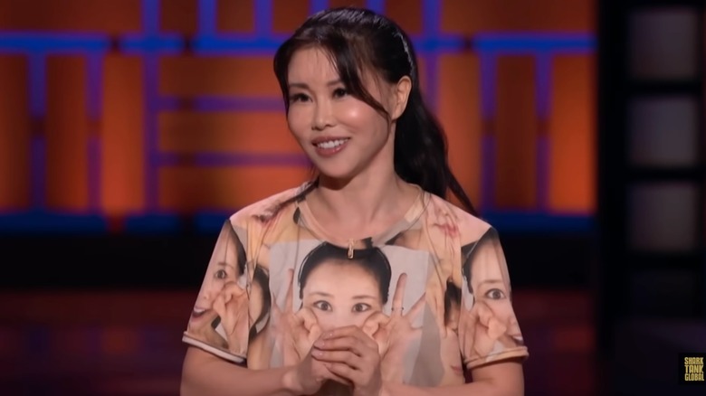A screenshot of Koko Hayashi on Season 16, Episode 19 of "Shark Tank."
