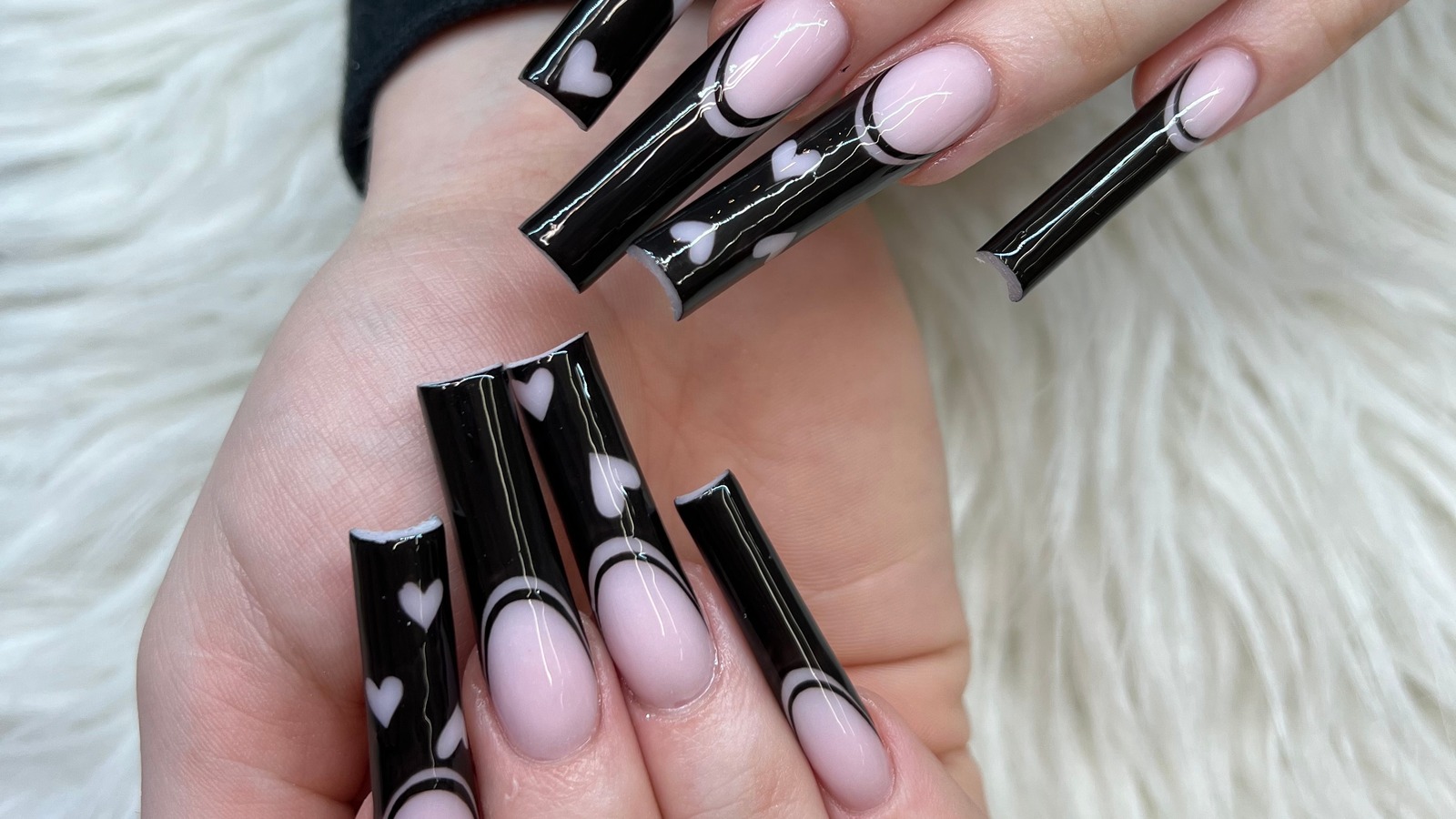 Moody French Moon Nails Are Giving A Modern Remix To Basic Tips - Glam ...