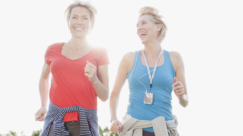 two women working out