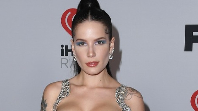 Halsey on the 2022 iHeartRadio Music Awards red carpet.