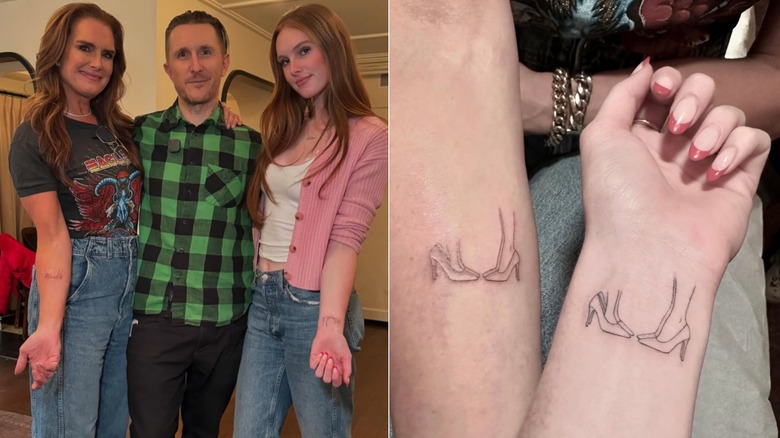 brooke shields and her daughter grier with their matching tattoos may 20224