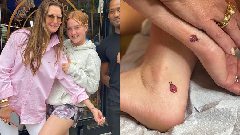 Brooke Shields and her daughter, Rowan, got matching ladybug tattoos in June 2021