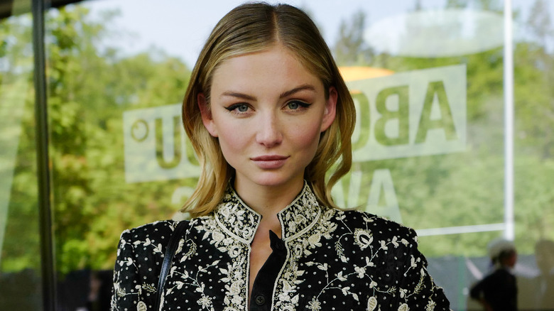 Girl with medium-length blond hair