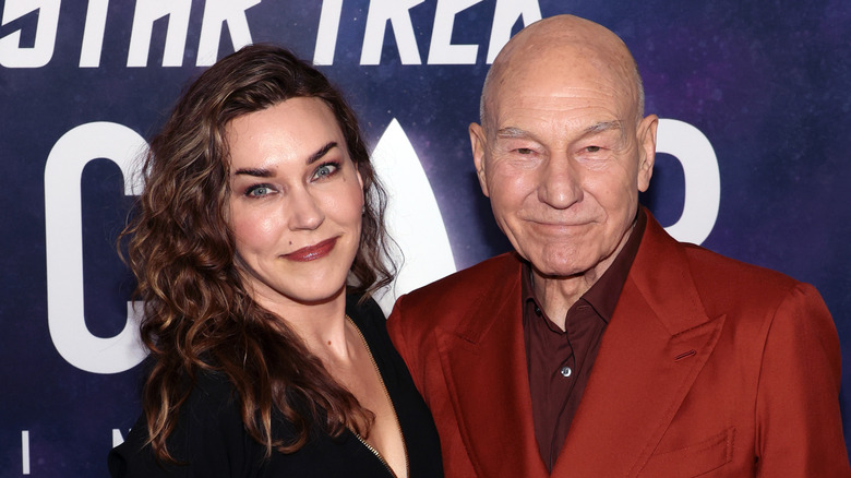 Sunny Ozell and Patrick Stewart smiling