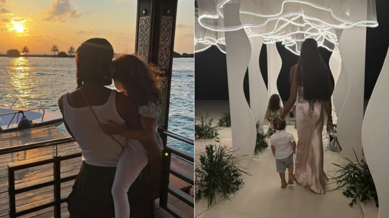 Naomi Campbell with her children on Instagram from April 2025