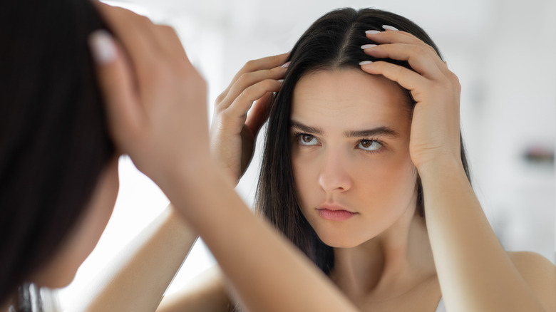 woman hair scalp