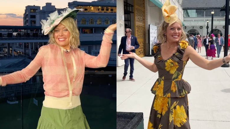 Dylan Dreyer poses in special Kentucky Derby outfits with matching hats