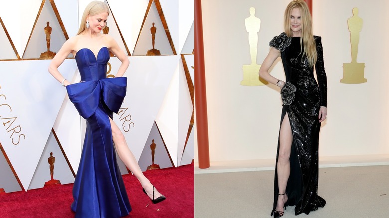 Nicole Kidman in 2017 and 2023