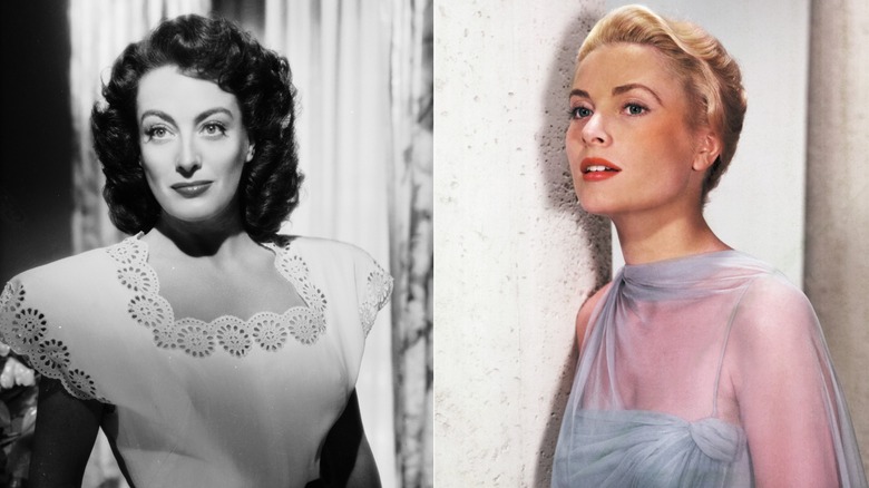 Portraits of Joan Crawford and Grace Kelly