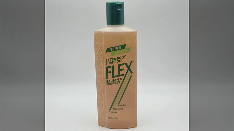 A bottle of Revlon's Flex Shampoo.