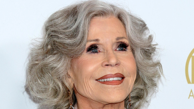 Jane Fonda with wavy hair