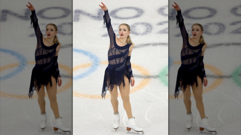 Amber Glenn of Team United States competes in Women Single Skating - Free Skating on day two of the Milano Cortina 2026 Winter Olympic games at Milano Ice Skating Arena on February 08, 2026