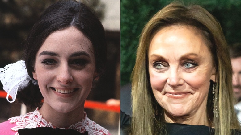 L: Peggy Fleming, 20, who was World Figure Skating Champion three times and the only U.S. skater to win a Gold Medal at the 1968 Winter Olympics, cuts a pretty figure on the Rockefeller Plaza skating rink in New York April 10th ; R: Peggy Fleming attends the California Hall of Fame induction ceremony