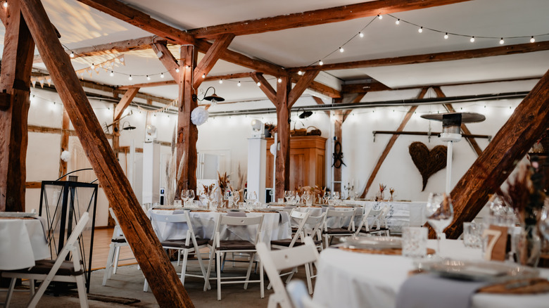 Rustic wedding setting