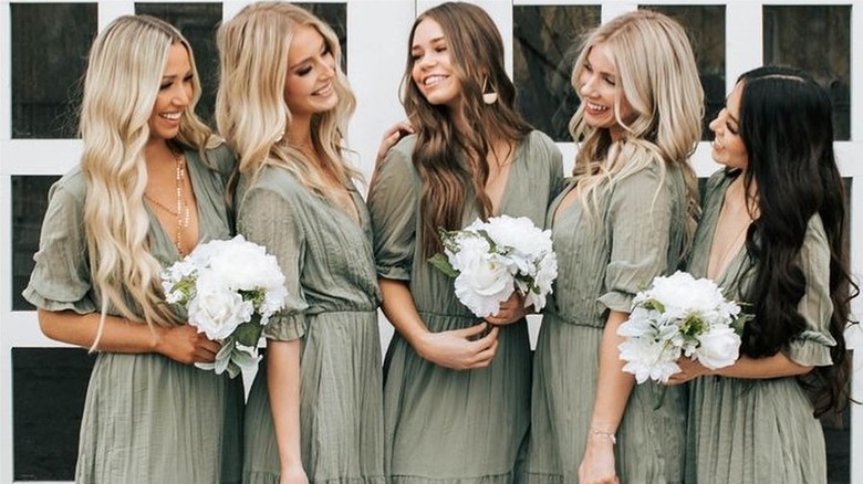 green bridesmaid dresses