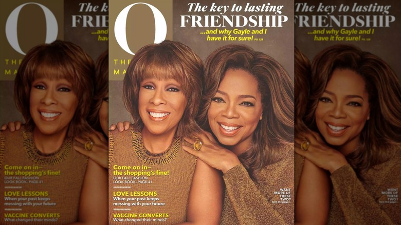 Oprah Winfrey and Gayle King on the cover of O The Magazine