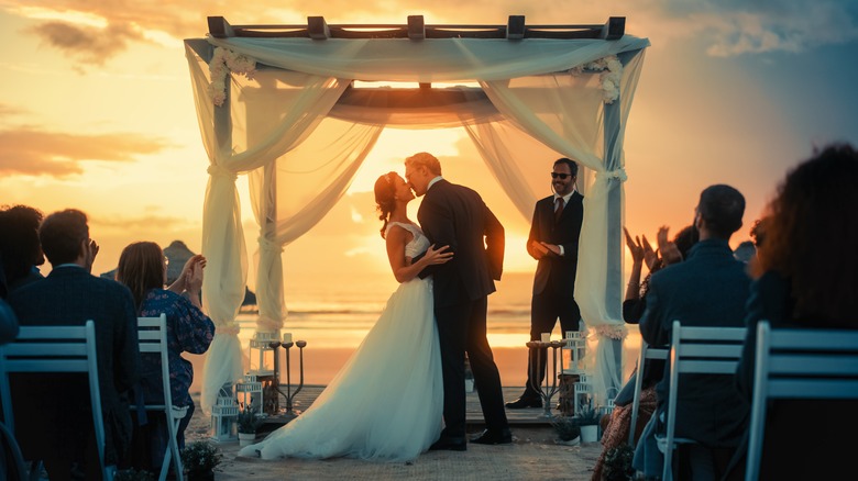 Wedding ceremony outdoors