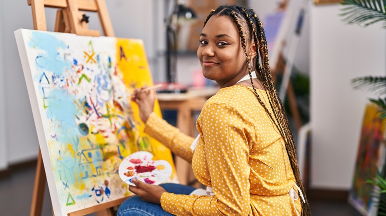 woman painting