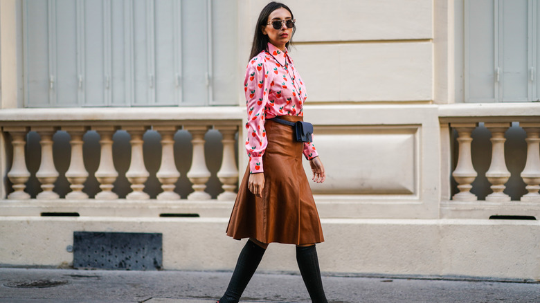 girl in a preppy outfit