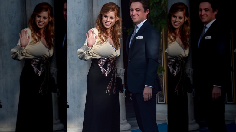 Princess Beatrice waving