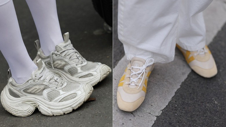 Chunky dad sneakers vs slim sneakerinas