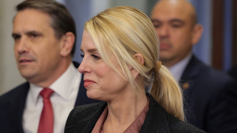 Pam Bondi smiles at the capitol