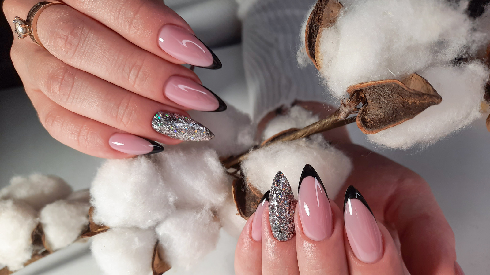 Pantyhose Nails Give Your Basic Black Polish A Sophisticated Twist