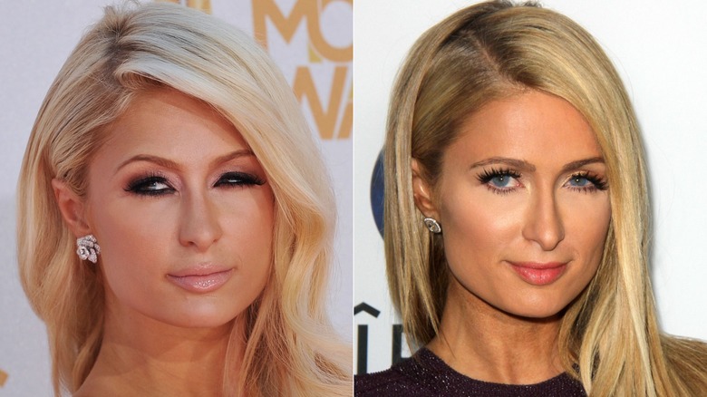 Paris Hilton in 2010 and 2013