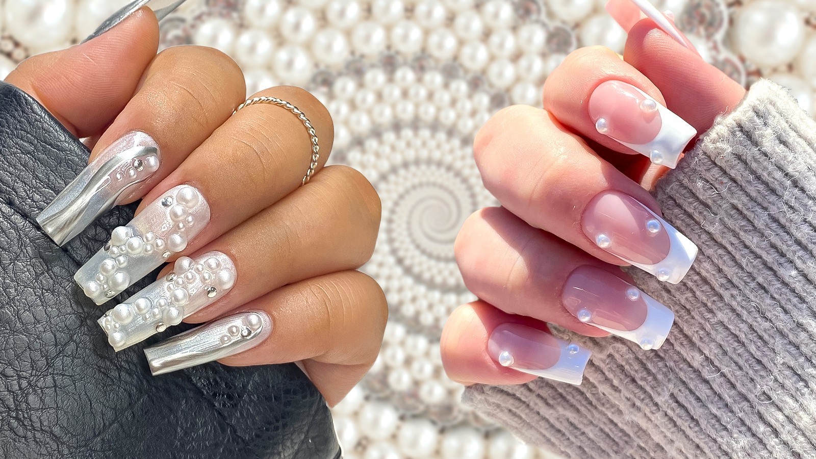 Elegant Pearl Nails