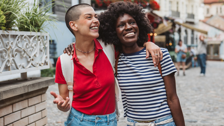 Young couple outside