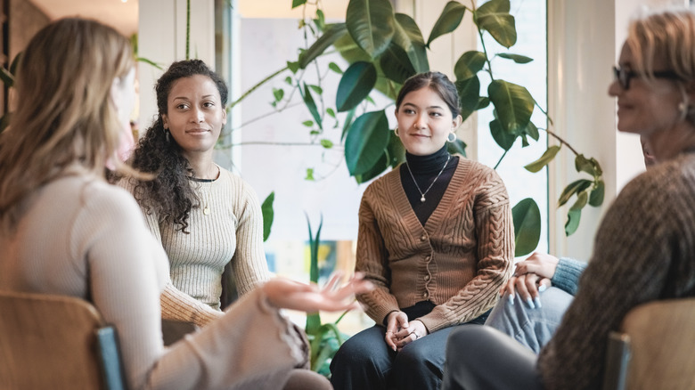 Women in support group meeting