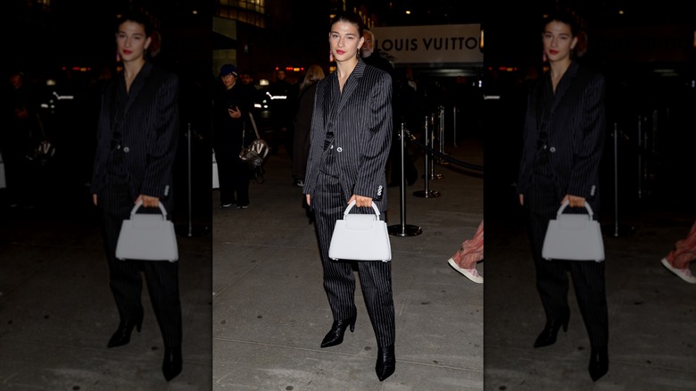 Phoebe Gates is seen in Midtown on November 14, 2024