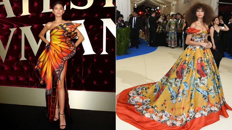 Zendaya in red-carpet dresses in 2017