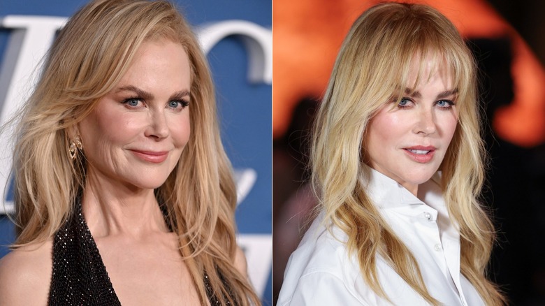 Nicole Kidman at the Los Angeles premiere of "The Perfect Couple" in Hollywood in September 2024 / Nicole Kidman at the Chanel womenswear spring/summer show at Paris Fashion Week in October 2025