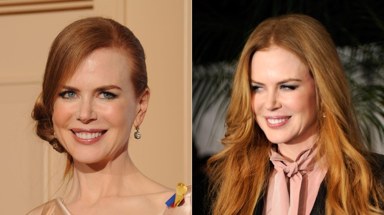 Nicole Kidman at the 67th annual Golden Globe Awards in Beverly Hills in January 2010 / Nicole Kidman at the "Just Go With It" premiere in New York City in 2011