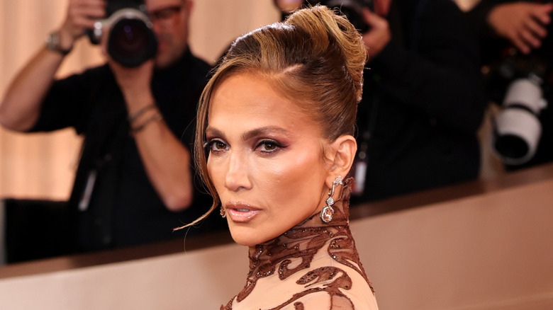Jennifer Lopez with an updo