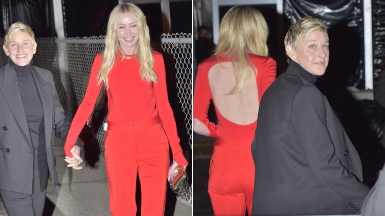 Ellen DeGeneres and Portia de Rossi outside an event in L.A.
