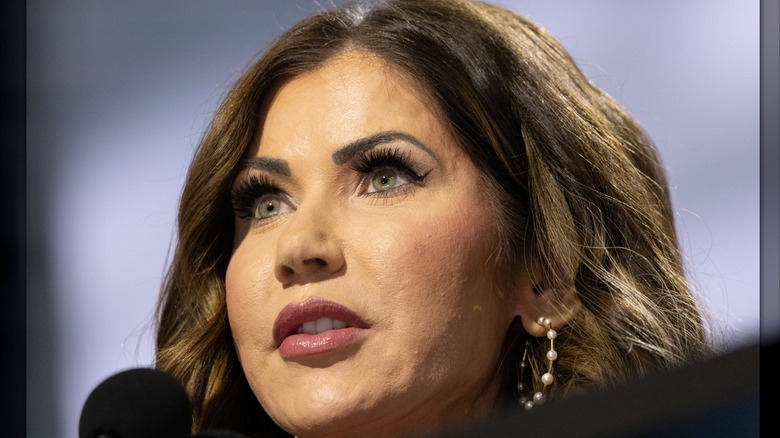 Kristi Noem with mauve lipstick