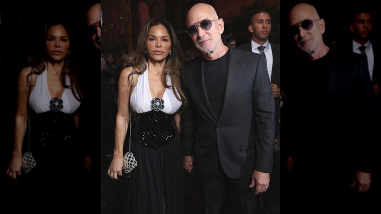 Lauren Sánchez and Jeff Bezos attend the Chanel Womenswear Spring/Summer 2026 show as part of Paris Fashion Week on October 6, 2025 in Paris, France (2025)