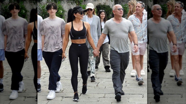 Jeff Bezos and Lauren Sánchez are seen out for a walk on June 13, 2023 in Portofino, Italy (2023)