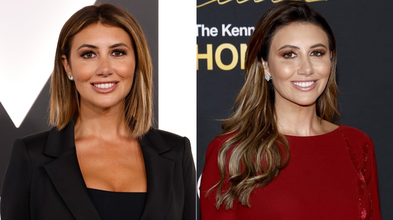 Alina Habba wearing a straight lob and waved extensions