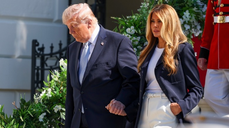 Donald and Melania Trump at the White House Easter festivities