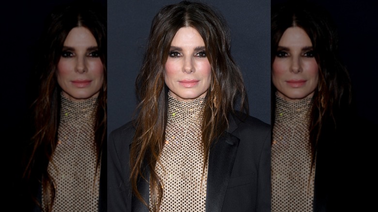 Sandra Bullock with volumized waves at "The Unforgivable" premiere