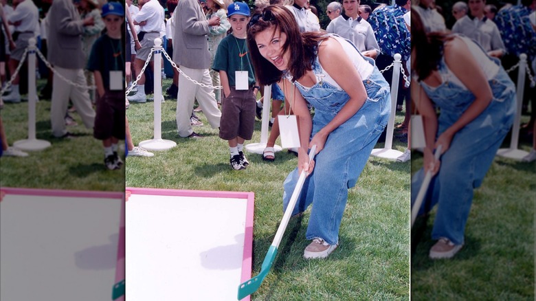 Tiffani Thiessen at a benefit for the Pediatric AIDS Foundation in Beverly Hills in 1997